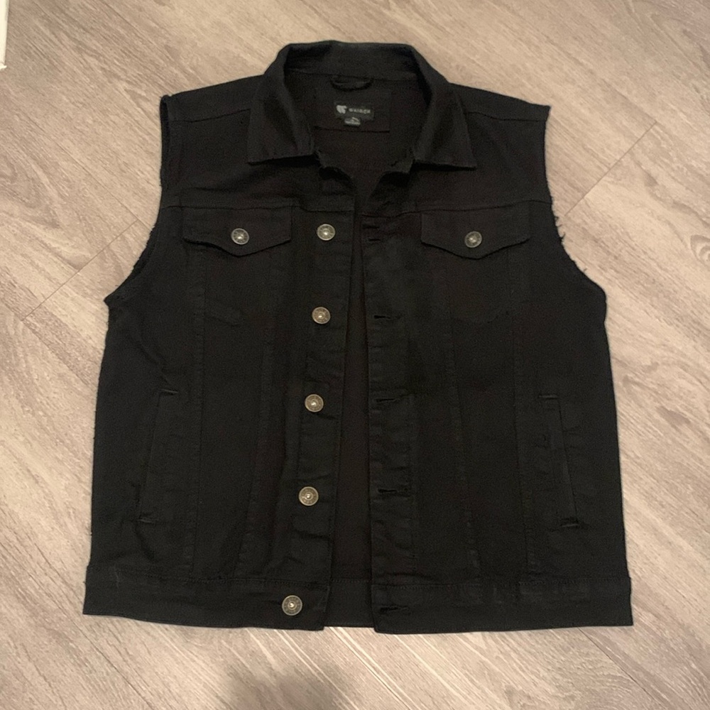 Waimea Black Denim Vest